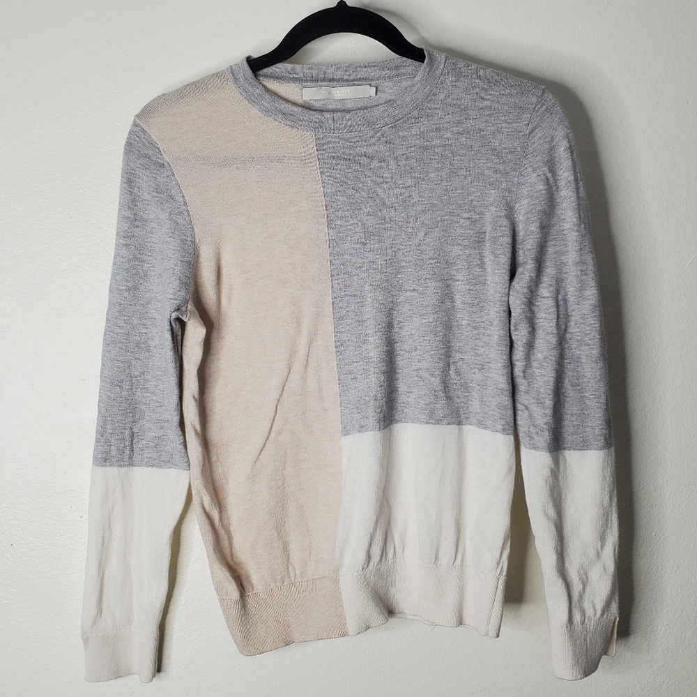 Revolve One grey day cotton cashmere sweater